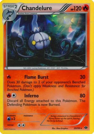 Blister Exclusives Chandelure - 20/99 (Cracked Ice Holo) #020