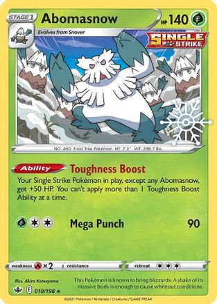 Miscellaneous Cards & Products Abomasnow - 010/198 (Holiday Calendar) #010