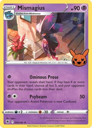 Mismagius 59 Trick or Trade BOOster Bundle Pokémon card