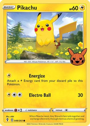 Pikachu 49 Trick or Trade BOOster Bundle Pokémon card