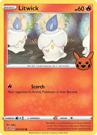 Litwick 31 Trick or Trade BOOster Bundle Pokémon card