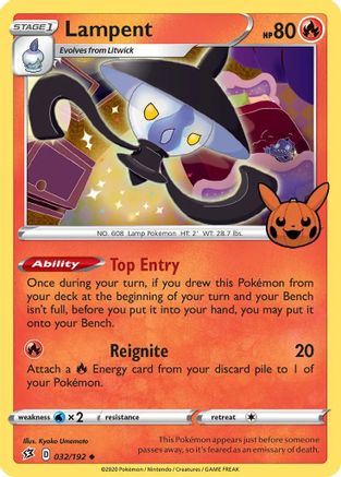 Lampent 32 Trick or Trade BOOster Bundle Pokémon card