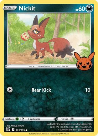 Nickit 103 Trick or Trade BOOster Bundle Pokémon card
