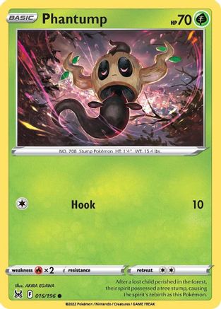 SWSH11: Lost Origin Phantump #016