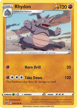 SWSH11: Lost Origin Rhydon #090