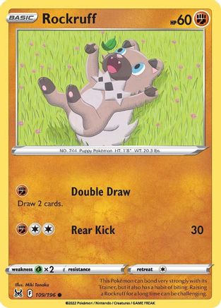 SWSH11: Lost Origin Rockruff #109