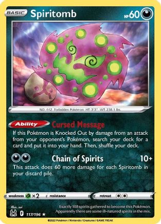 SWSH11: Lost Origin Spiritomb #117