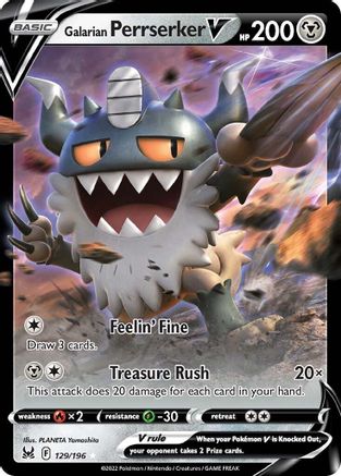 SWSH11: Lost Origin Galarian Perrserker V #129