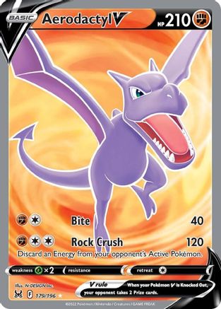 Aerodactyl V Full Art SWSH Lost Origin Pokemon