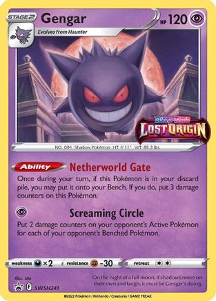 SWSH: Sword & Shield Promo Cards Gengar - SWSH241 (Prerelease) #SWSH241