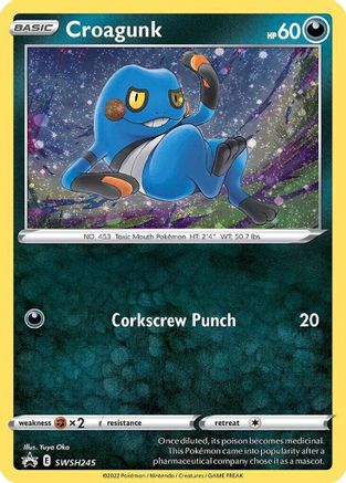 SWSH: Sword & Shield Promo Cards Croagunk - SWSH245 (Cosmos Holo) #SWSH245