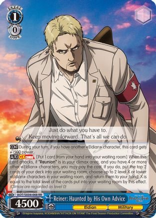 Reiner: Haunted by His Own Advice - Attack On Titan: Final Season ...