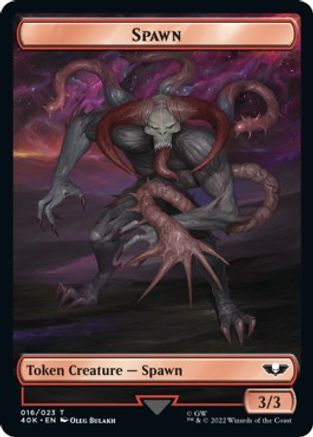 Spawn // Blue Horror Double-Sided Token (Surge Foil)