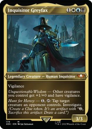 Inquisitor Greyfax (Display Commander) (Surge Foil) - Thick Stock