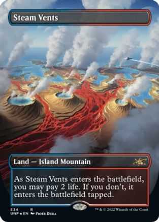 Steam Vents (Borderless) (Galaxy Foil) - Unfinity - Magic: The 