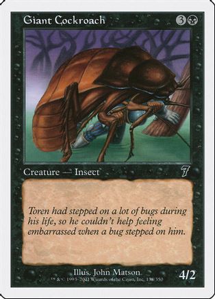 Urza's Legacy Foil MTG Giant Cockroach Various Conditions 
