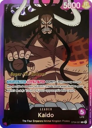 Kaido (001) - Super Pre-Release Starter Deck 4: Animal Kingdom Pirates ...