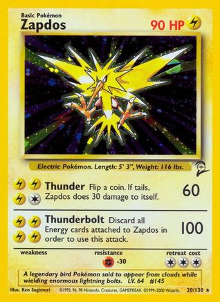 Base Set 2 Zapdos #020