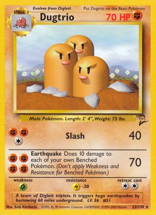 Base Set 2 Dugtrio #023