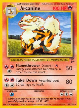 Base Set 2 Arcanine #033