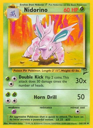 Base Set 2 Nidorino #054