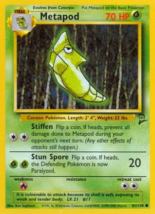 Base Set 2 Metapod #081