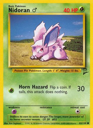 Base Set 2 Nidoran M #083