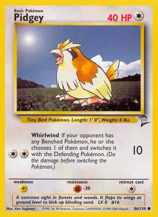 Base Set 2 Pidgey #086