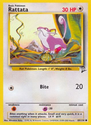 Base Set 2 Rattata #089