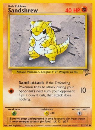 Base Set 2 Sandshrew #091