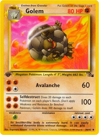 Golem Fossil Pokemon