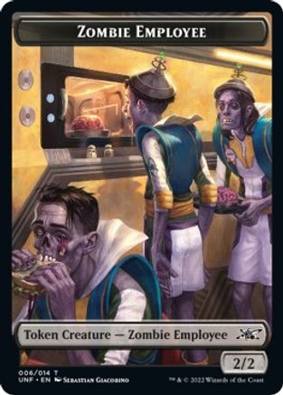 Zombie Employee // Treasure (013) Double-sided Token