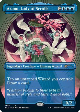 Azami, Lady of Scrolls (Borderless) - Secret Lair Drop Series