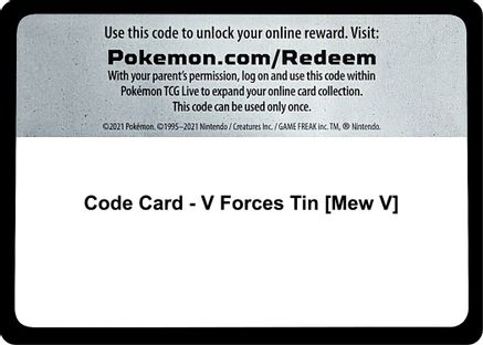 Pokémon Collection Tin - Mew V Forces Tin, PKM