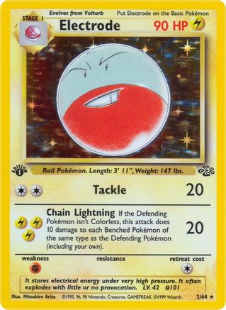 Electrode 18/64 Jungle Rare Pokemon Card 