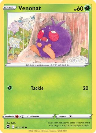 SWSH12: Silver Tempest Venonat #001