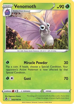 SWSH12: Silver Tempest Venomoth #002