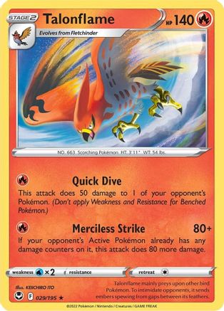 SWSH12: Silver Tempest Talonflame #029