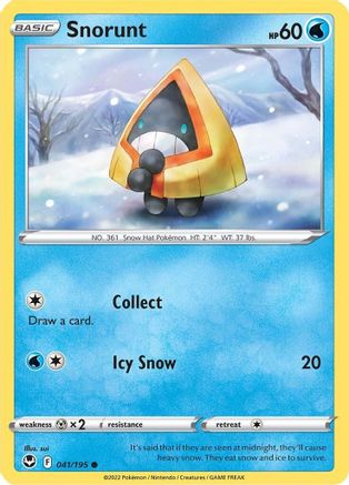 SWSH12: Silver Tempest Snorunt #041