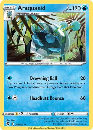 SWSH12: Silver Tempest Araquanid #048