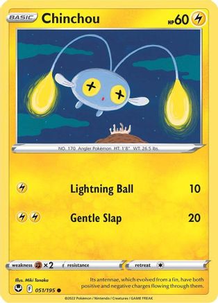 SWSH12: Silver Tempest Chinchou #051