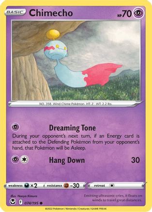 SWSH12: Silver Tempest Chimecho #074