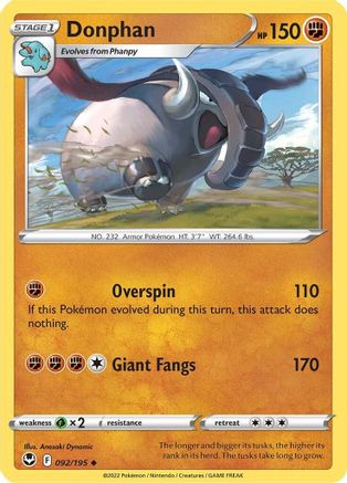 SWSH12: Silver Tempest Donphan #092