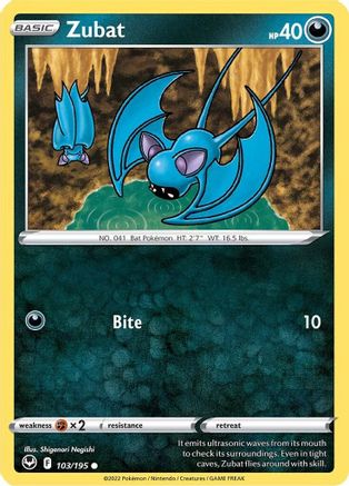 SWSH12: Silver Tempest Zubat #103