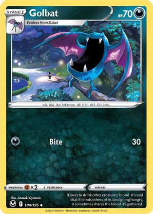 SWSH12: Silver Tempest Golbat #104