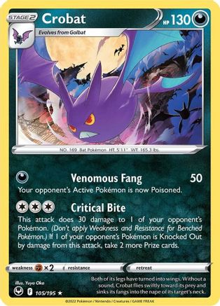 SWSH12: Silver Tempest Crobat #105
