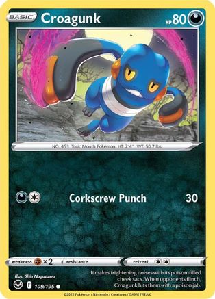 SWSH12: Silver Tempest Croagunk #109