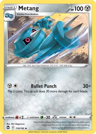 SWSH12: Silver Tempest Metang #118