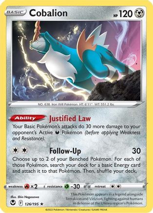 SWSH12: Silver Tempest Cobalion #126