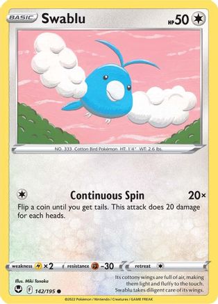 SWSH12: Silver Tempest Swablu #142